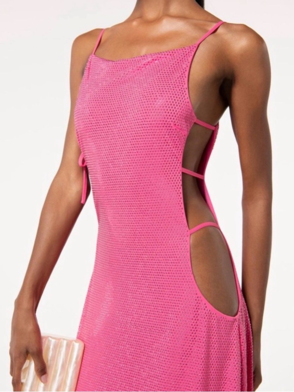 CULT GAIA Chantal Sequin Embellished Maxi Dress in Qajar Rose/Pink Sz S